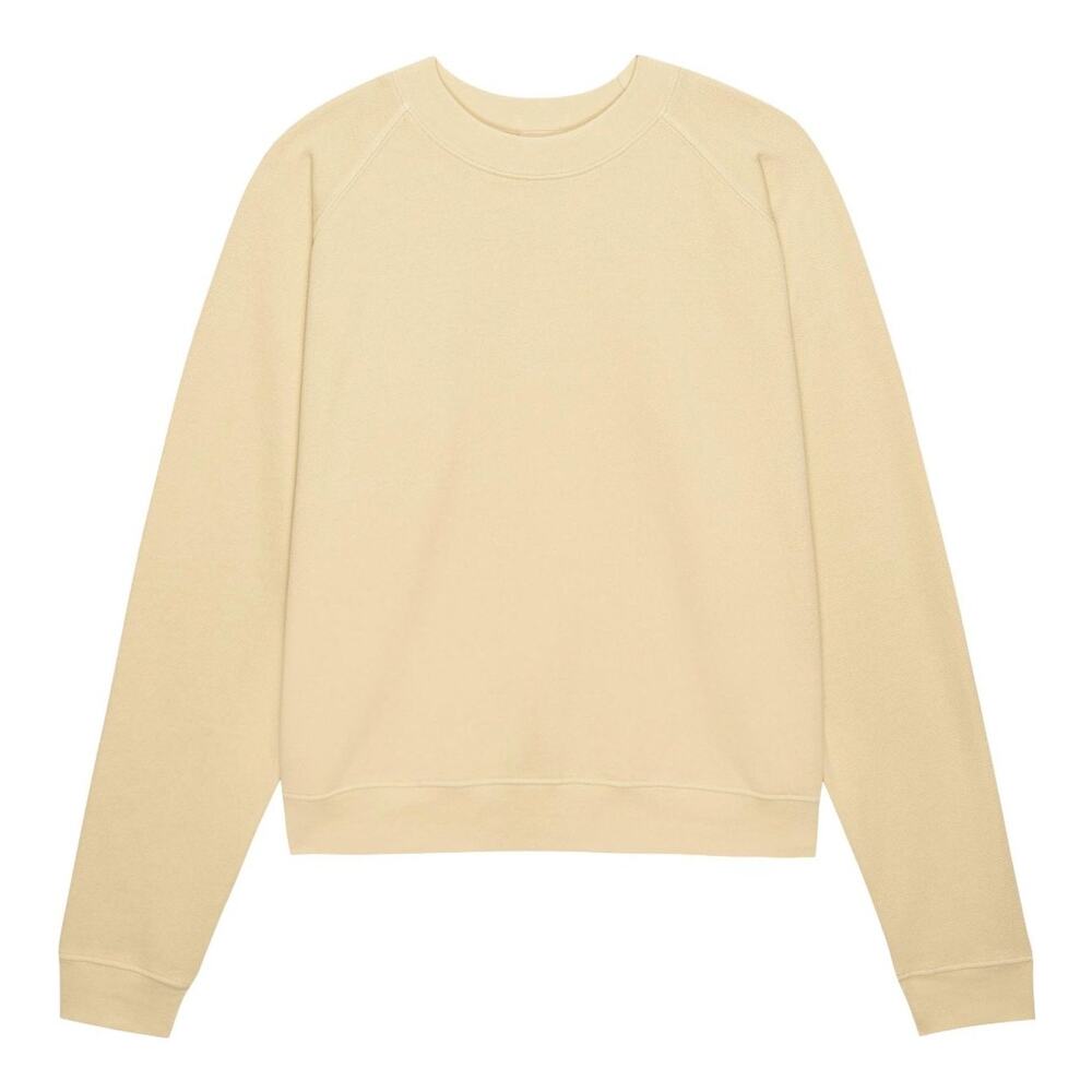 Donni The Eco-Terry Crewneck Sweatshirt Butter Yellow Size Medium
